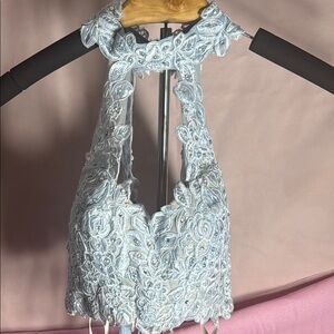 Faviana Light Blue Lace Camisole